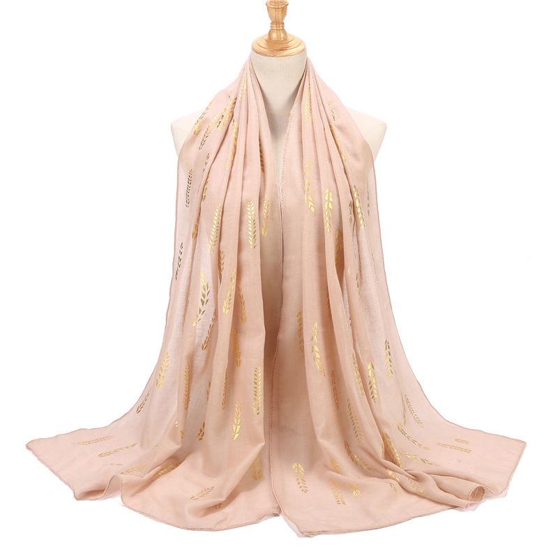 New  Summer Elegant Women Silk Scarf Beach Wrap Shawl Sparkly Gold Print Sunscreen Bandana Hijab Mujer Scarve Pareo Foulard