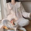 Women's Coral Fleece Pajamas - Thick Velvet Princess Style for Autumn & Winter
