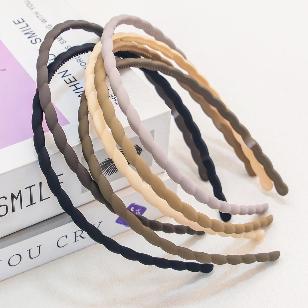 4/5/6pcs Fashion Matte Headband For Women Girls Thin Headband Female Plastic Teeth Hairbands Simple Hair Accessories Mix Styles
