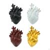 Anatomical Heart Vase Creative Abstract Art for Cafe Restaurant Desktop Black