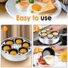Egg Poacher Pan Stainless Steel Egg Steamer Kitchen Universal Induction Cooktop Egg Steamer Frying Pan for Breakfast Steamed Egg