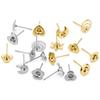 20pcs 3.5mm Stainless Steel Earrings Base Cabochon Settings Bulk Anti Allergy Earring Hooks For Jewelry Making Supplies Findings