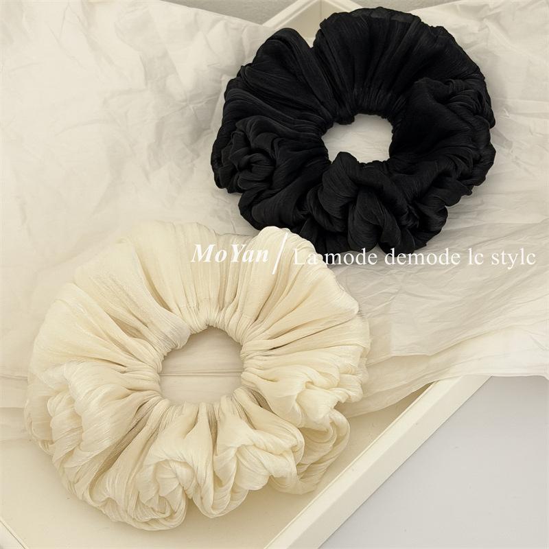 Fashionable Pleated Large Intestine Hairband, High-end and Laid-back Hair Rope Accessory, Pig Intestine Headband