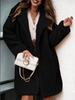 2025 Autumn/Winter Women's Plush Top - Furry Long-Sleeve with Turn-Down Collar