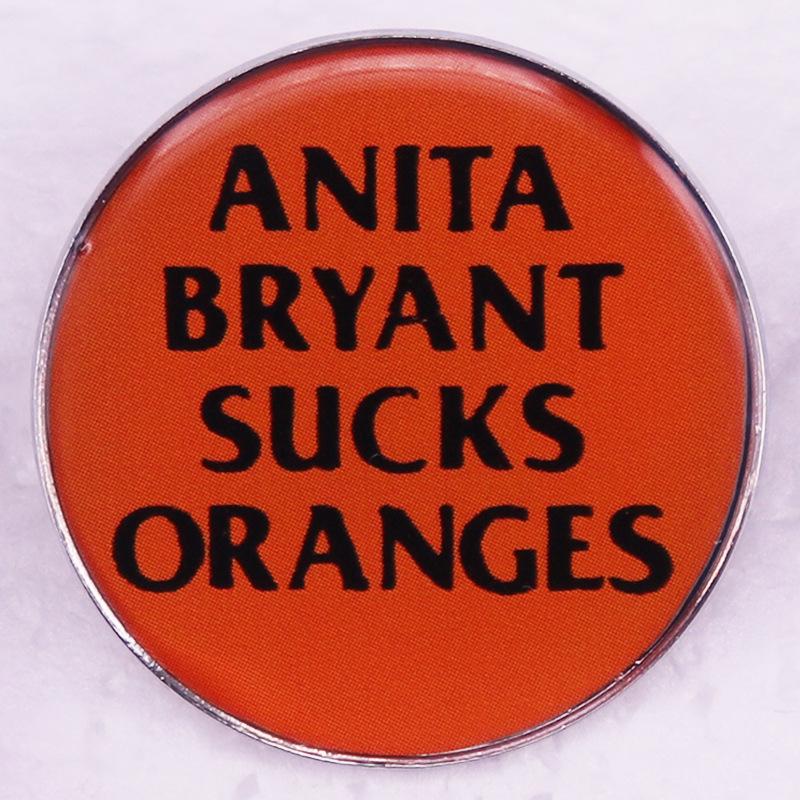 

Anita Bryant Orange Brooch Badge