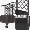 Raised Garden Bed with Trellis and Roof Brown 124 X 40 X 129 Cm PP