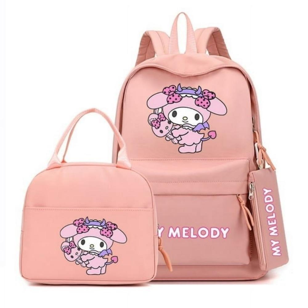 

Kulomi schoolbag Yugui dog backpack, junior high school boys and girls, large-capacity Korean version casual backpack three-piece set