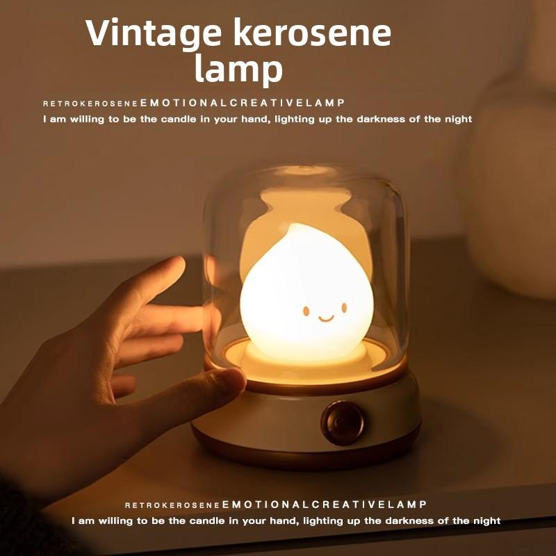 With Night Lamp Flame Shape Cartoon Decorative Led Light Usb Charging Kids Gift