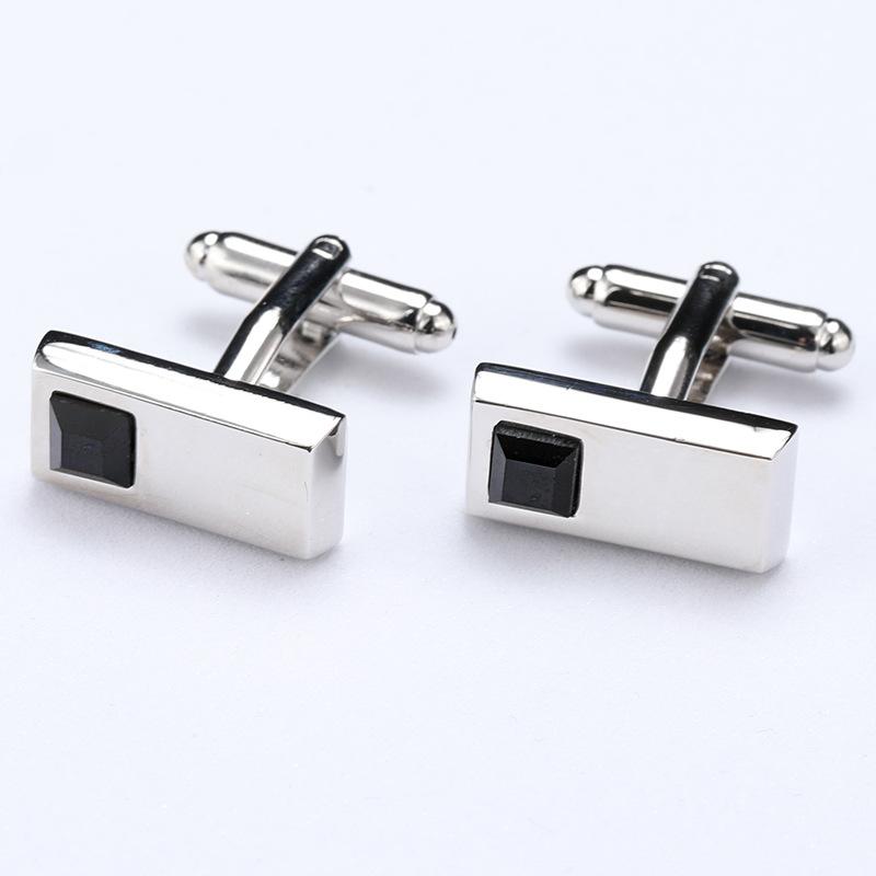 Gift Box Men'S Suit French Cufflinks Sleeve Nails Shirt Buckles Women'S Cuff Buckles Long White Strip Crystal Cuffs