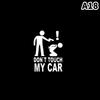 1pc Car Sticker Don't Touch My Car Creative Funny Reflective Car Decoration Stickers Car Window Accessories Car Body Decal