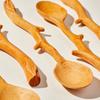 Japanese Style Tableware Mixing Flatware Soup Spoon Stirring Spoon Kitchen Utensil Wooden Spoon