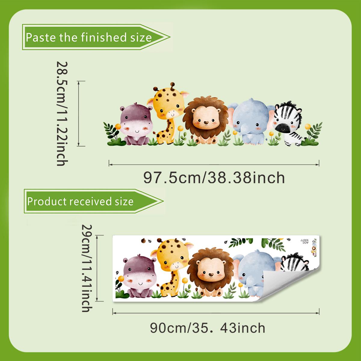 

Cartoon Animal Skirting Board Wall Stickers for Children s Room Bedroom Walls, Cute Self-adhesive Corner Stickers 30*90cm