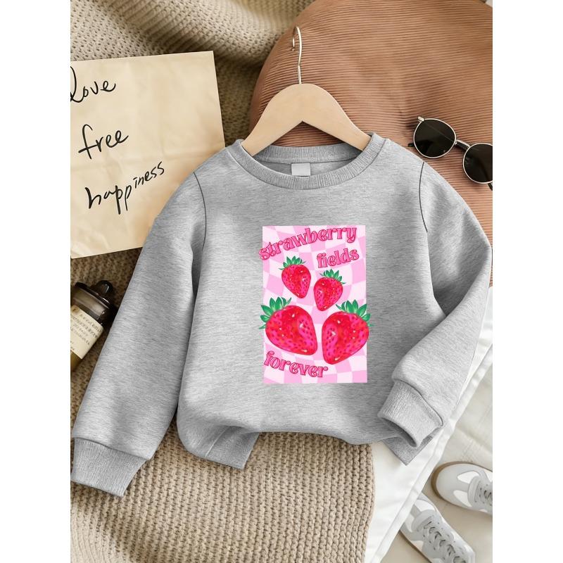 Cute And Fun Printed Pattern, Thin And Versatile Comfortable Round Neck Hoodie for 0-3 Year Old Baby Girls In Spring