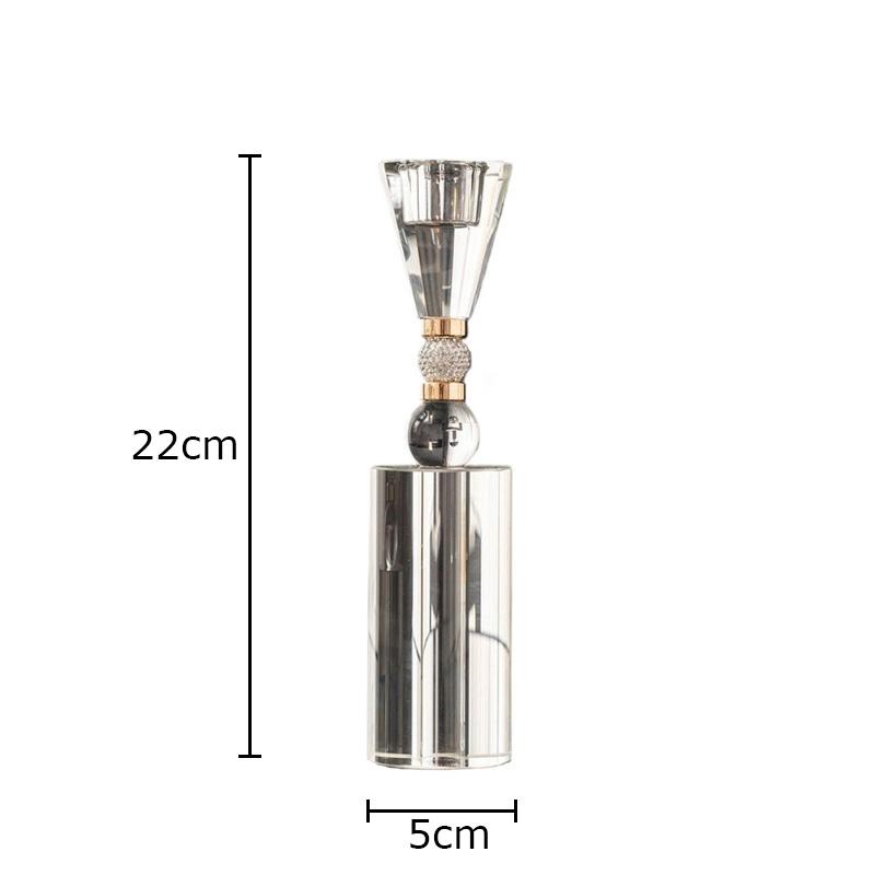 Minimalistischer transparenter Kerzenhalter Ornamente Kreativer Glas-Kerzenständer Schreibtischdekoration Wachsschmelz-Brenner Heim-Aroma-Behälter