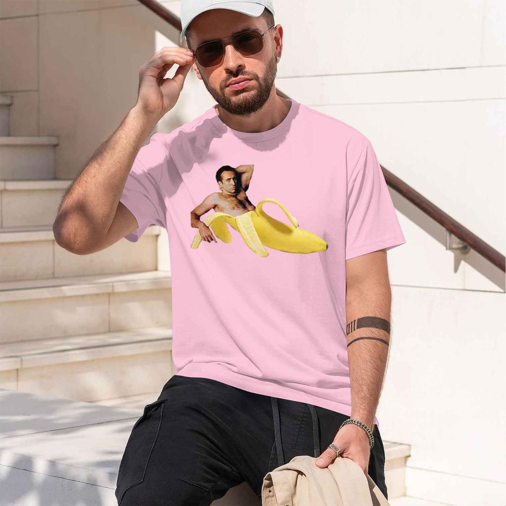 Nolas Cage Banana Pattern Tshirt Wounisex Unisex Casual Grh T Shirts Adult Streetwear Camisetas Tops Tee Clothes 2026 New Model Unisexs