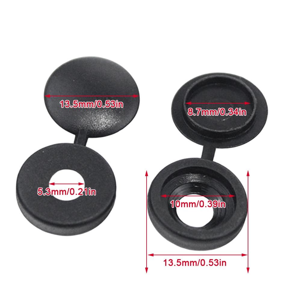 200pcs M5 Size Hinged Screw Caps Hinged Flip Cover Self Tapping Screw Caps Screw Cap Covers Closet