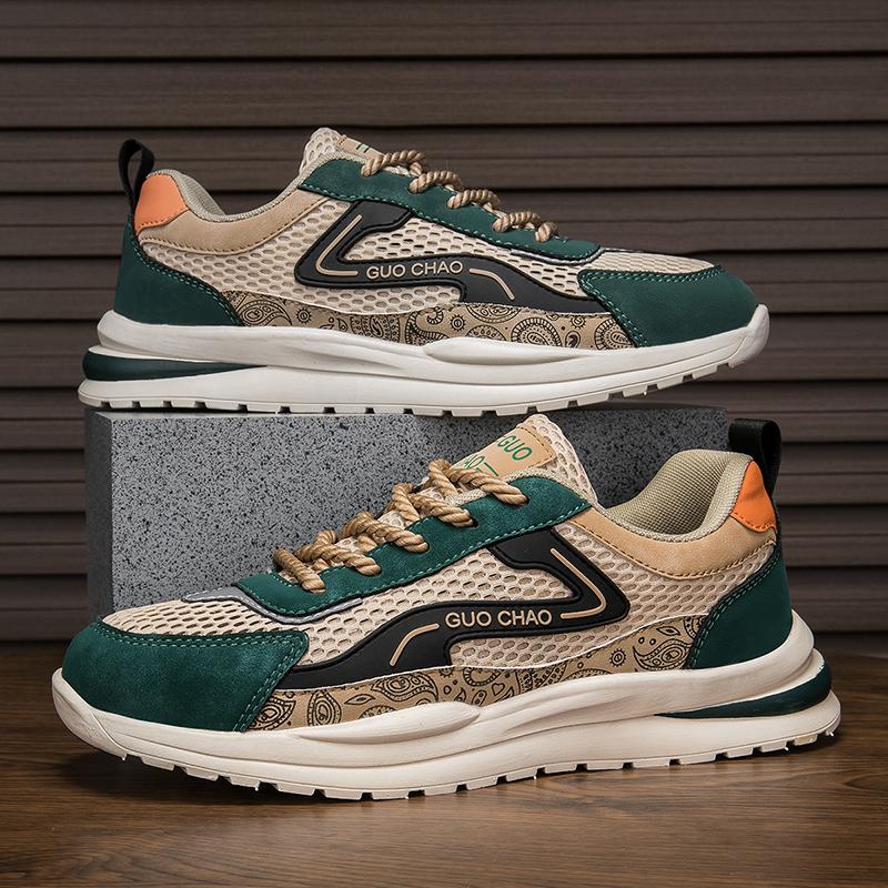Men’s Sports Basketball Shoes Street Style Running Sneakers Students Over Sized Breathable Mesh Shoes Low Top
