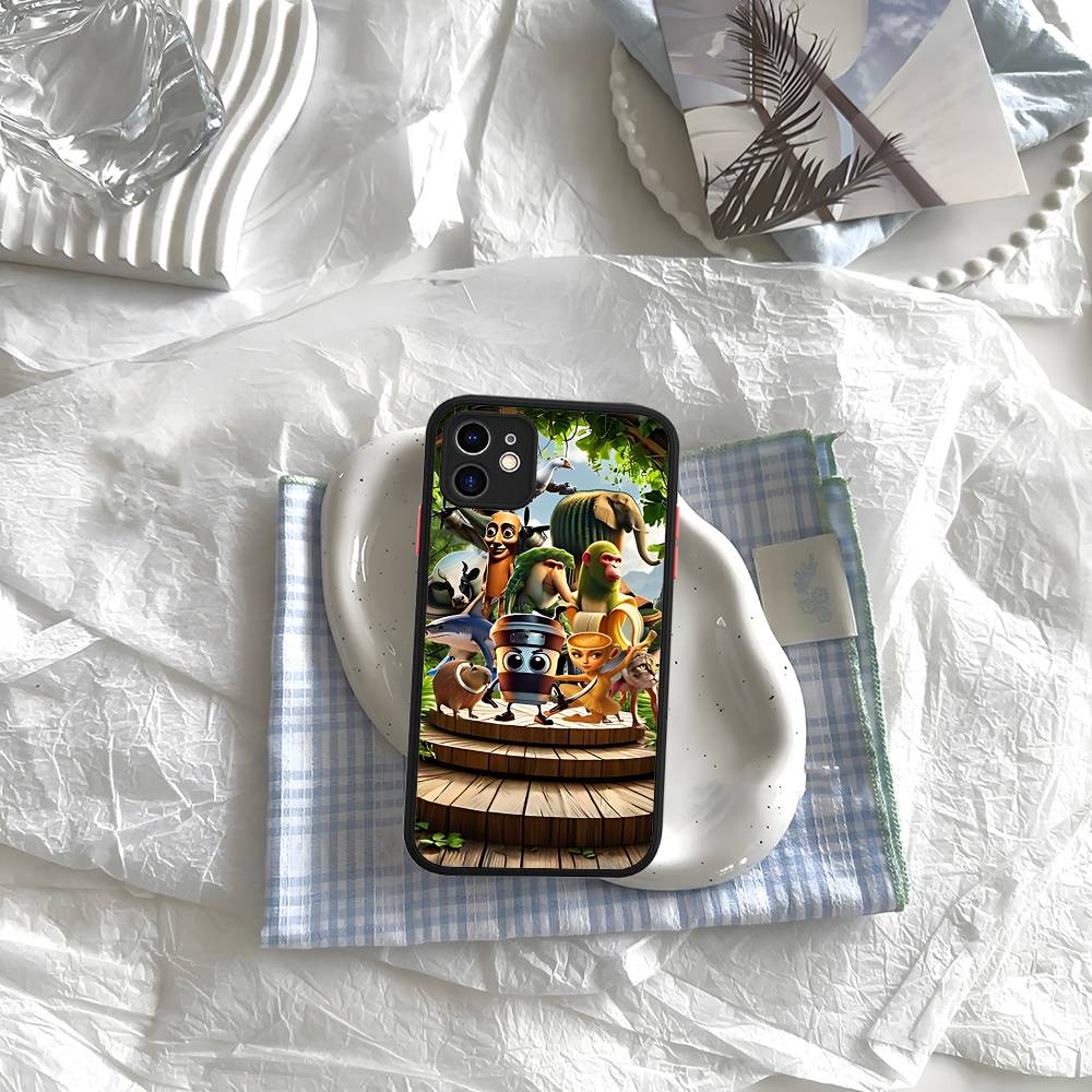 I-ITALIANS B-Brainrot Creative Animal For IPhone 11 12 13 14 15 16 Pro Max Plus Matte Translucent Phone Cover