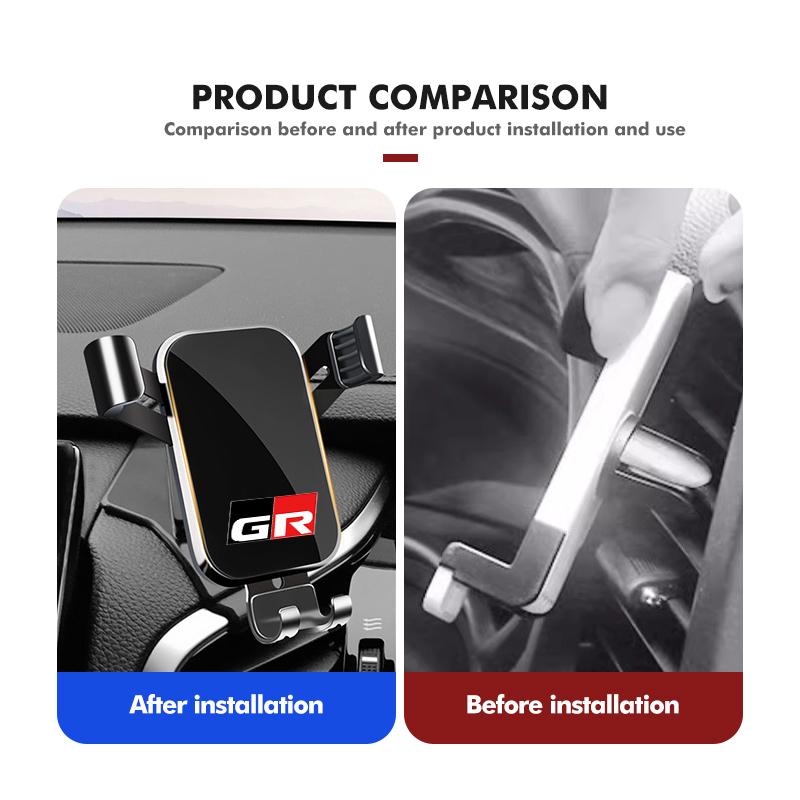 Air Outlet Gravity Phone Holder Car GPS Navigation Clamp Accessories For Toyota CHR Land Cruiser RAV4 Camry Fortuner Venza RV6