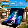 Custom Name Rainbow Pony Microfiber Beach Towel, Quick-Dry, for Summer Travel, Beach Essential, Picnic Essentials, Swimming Pool