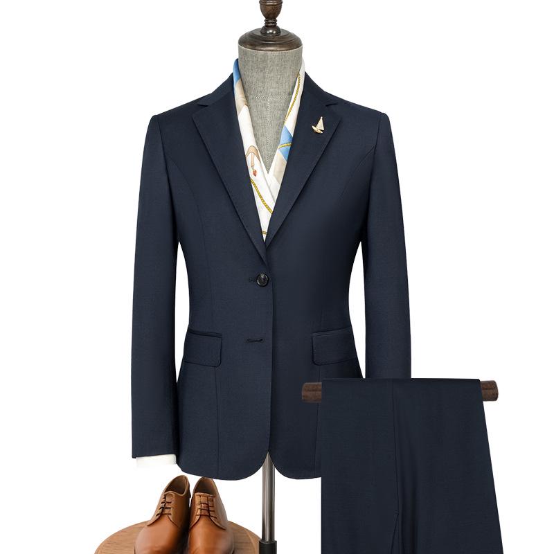Zongchi Women's Premium Wool Suit with Machine-Washable Half-Linen Lining - High-End Formal Wear