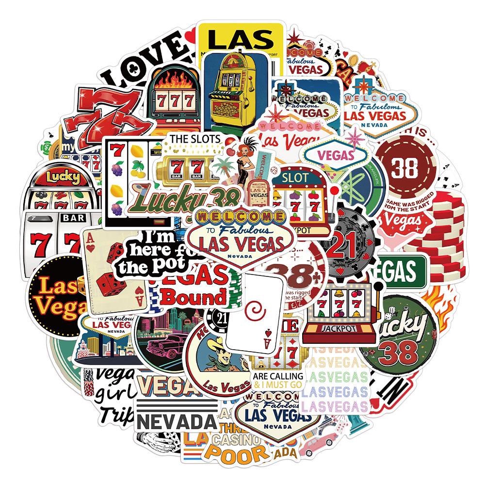 10/30/50pcs Las Vegas American States Stickers Cool Cartoon Decals Suitcase Phone Notebook Sticker Decoration Toys