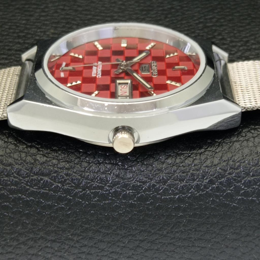 REFURBISHED JAPAN SEIKO 5 6309A AUTOMATIC MENS RED COLOR DIAL WATCH a440270-4 Sk-a440270