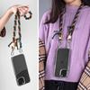 Shockproof Transparent TPU PC Mobile Phone Cases with Eyelets Clear Covers for iPhone11 12 13 ProMax Phone Lanyard Accessories