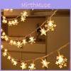 Stars Snowflakes Outdoor Solar Led String Lights Tent Decor For Camping And Party