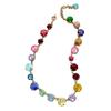 French Niche Colorful Zircon Necklace & Bracelet Set - Women's High-End Retro Choker Jewelry