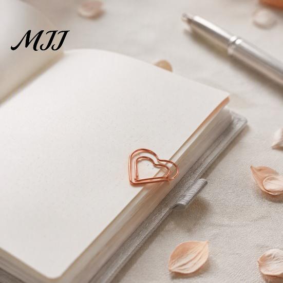 Rose Gold Desk Accessories 10PCS Metal Paper Clips, Decorative Cartoon Shape Durable Fasteners Bookmarks, Creative Documents Organizers for Office And
