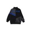 Nike Solid Color Logo Print Fleece Stand Collar Long Sleeve Jacket Women Jackets Black FB1821-010