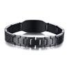 Vnox Personalisierbare Stilvolle Skorpion Kreuz Schild Bilder Kettenarmbänder für Herren mit Einzigartiger Kohlefaser Personalisierter Schmuck Geschenke für Ihn