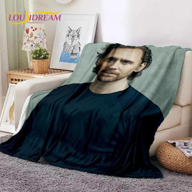 3D Tom Hiddleston Collage Actor Soft Flannel Blanket for Beds Bedroom Sofa Picnic,Throw Blanket for Outdoor Leisure Nap Gift Kid
