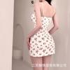 Crispy love bag chest lace pad pure hip suspender pajamas smashed flower sexy small chest pajamas color fresh wind short skirt