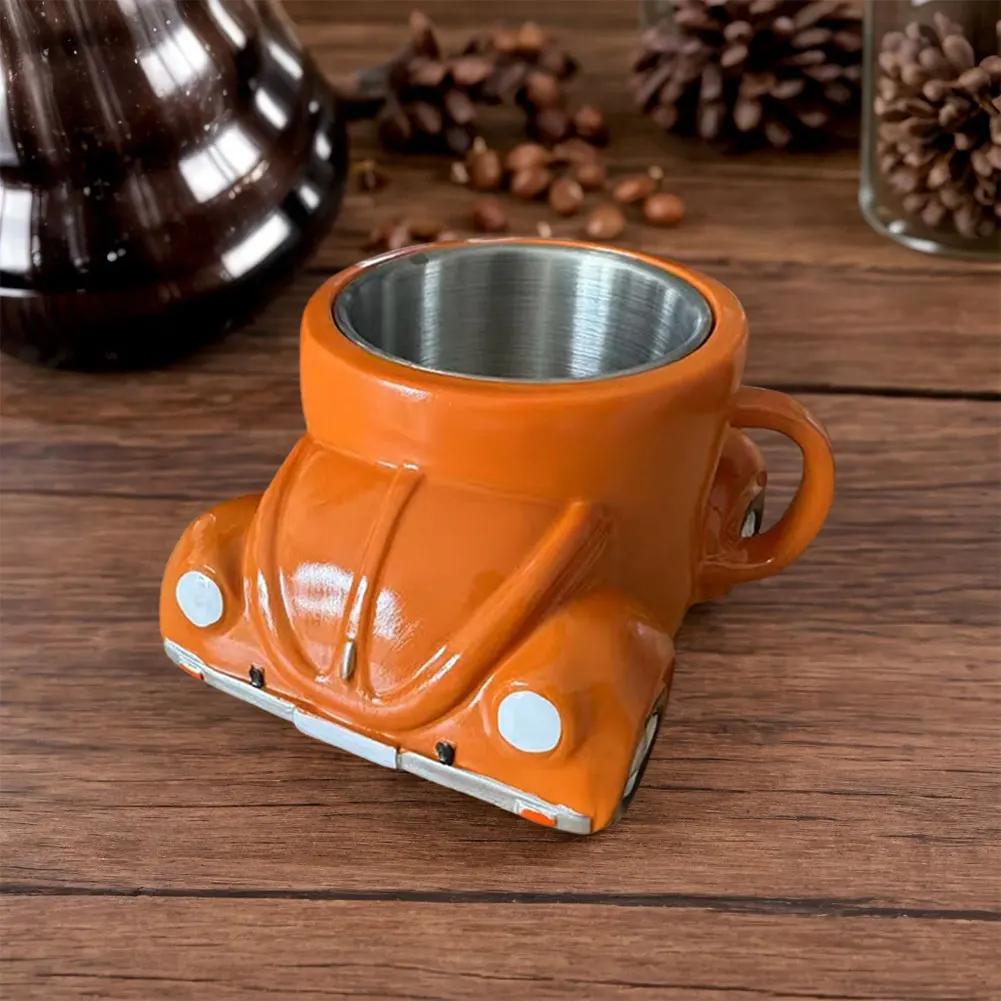 150ml Creative Coffee Mug Car Shaped Heat Resist Funny Coffee Cup Novelty Drinkware Mens Birthday Gifts for Home Offfice Decor
