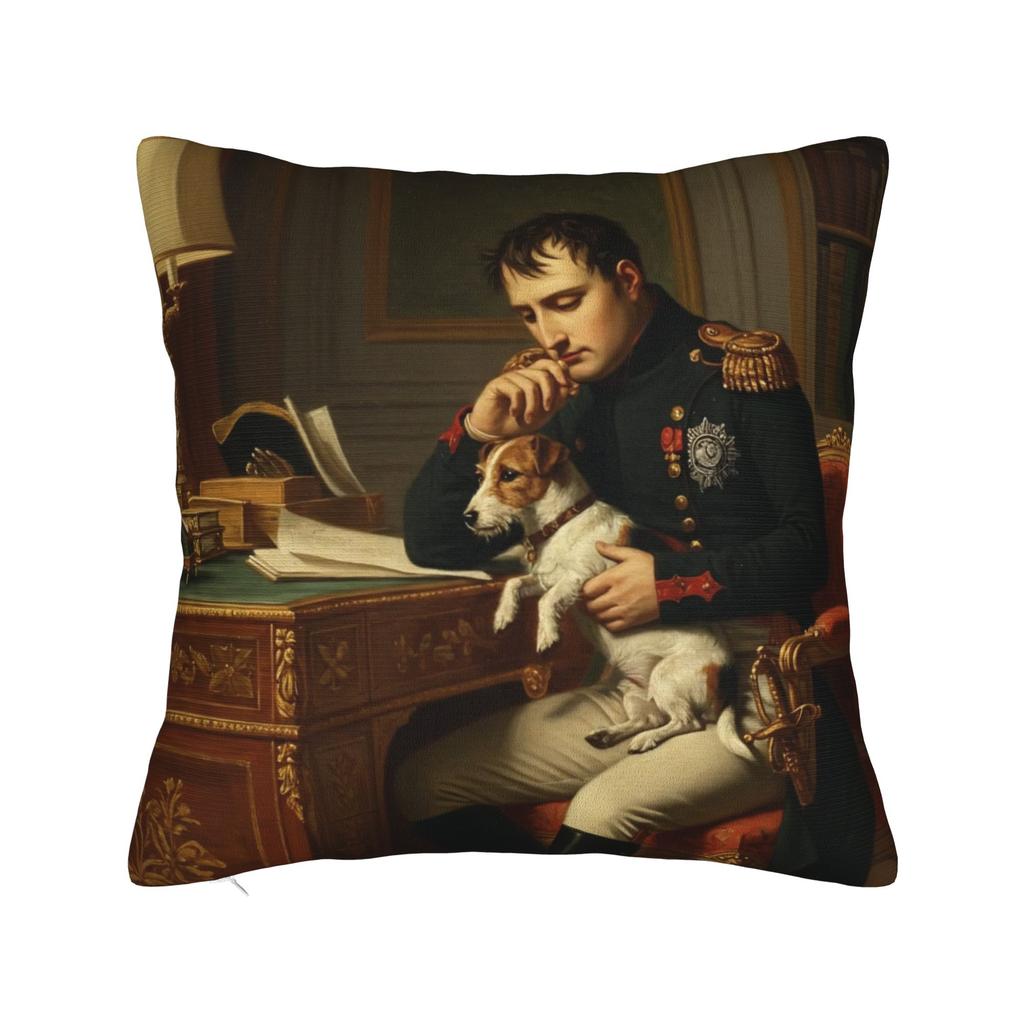 Napoleon Bonaparte Crossing the Alps Pillowcase Printed Polyester Cushion Cover Decor Art Throw Pillow Case Cover Seat Zipper