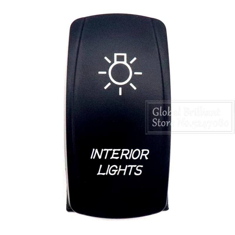 For Car Truck Marine 12V/20A 24V/10A Boat Rocker Switch Toggle 5Pin SPST / 7Pin DPDT ON-Off Switch with LED Light