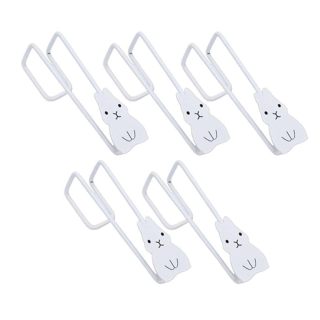 5PCS Over The Door Hooks Cartoon   Sprayed Stainless Steel Hanging Hook for Bedroom Bathroom