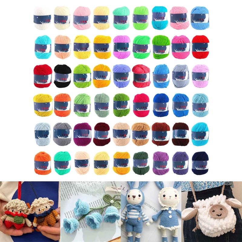 DIY Knitting Yarn Cotton Yarn Cream Hand Washable Knitted Yarn Easy To Store