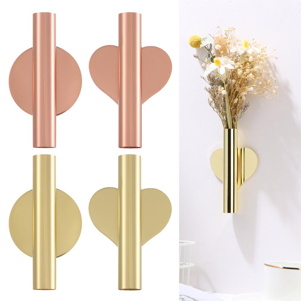Perforated Wall Mounted Nordic style Wall Flower Device Tube Vase Decoration Pendant Flower Vase