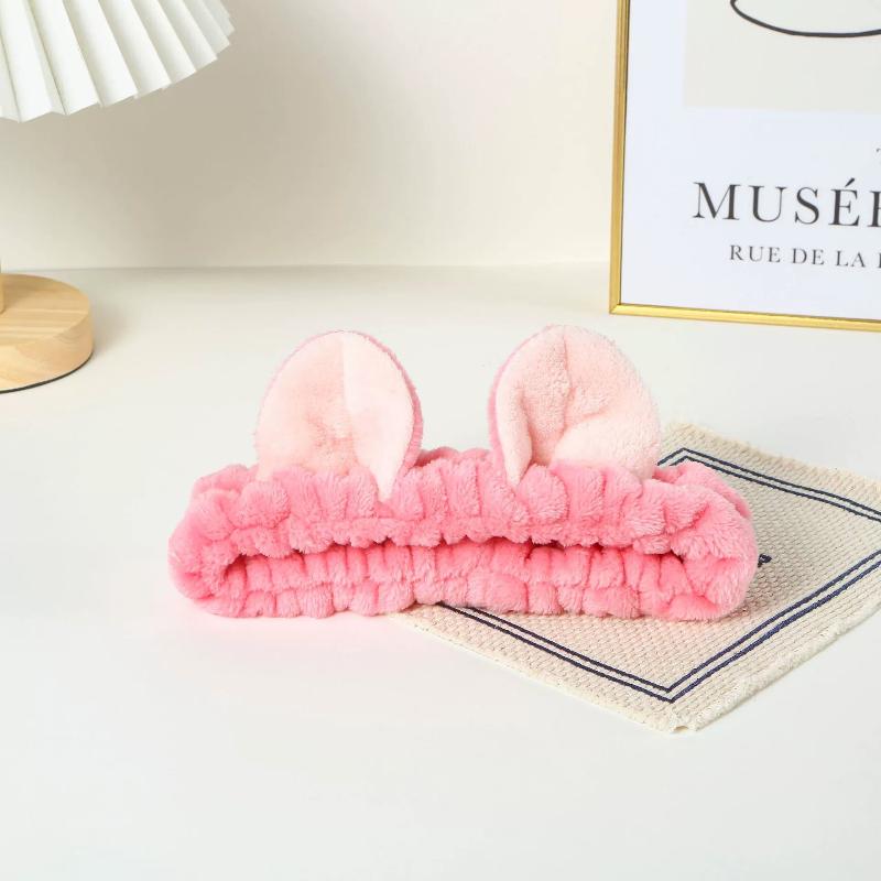 Wash Face Cat Ears Hairbands Soft Warm Coral Fleece Cute Animal Ears Headband For Women Girls Makeup Hair Accessories