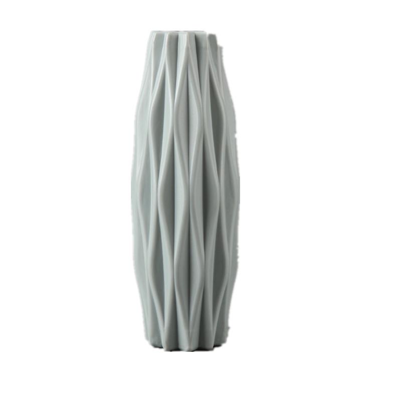 Nordic Color Plastic Camellia Flower Vase - Creative Imitation Glaze for Dry & Wet Flowers