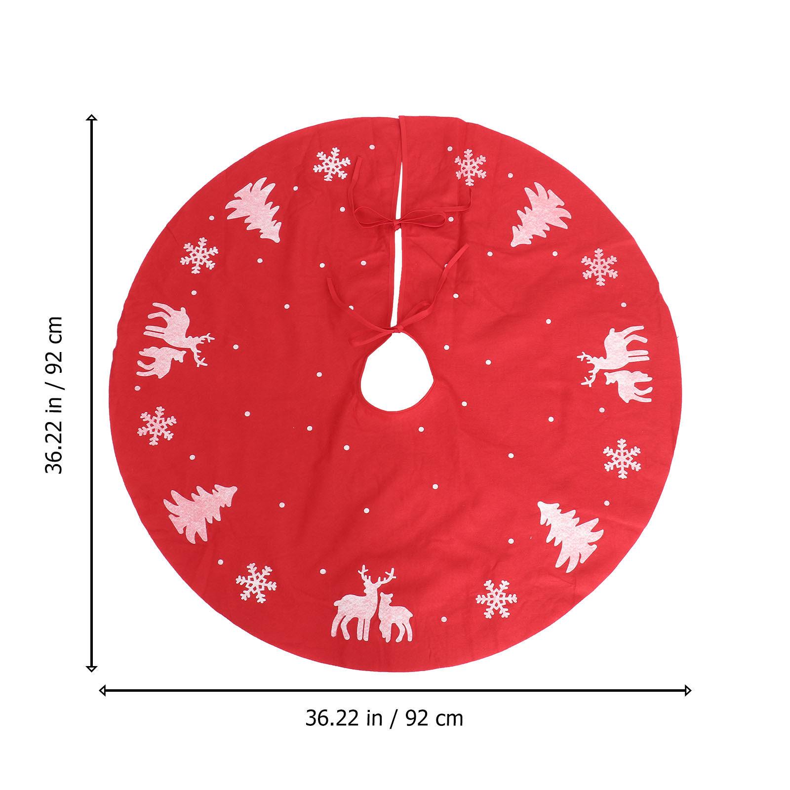 

1pc Christmas Tree Skirt Red Wine Deer Pattern Xmas Tree Bottom Cover Festive Decor For Party Home Hotel Winery красный