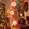 Inflatable Decoration with Three Santa Figures Tall 2.4 M Christmas Festive