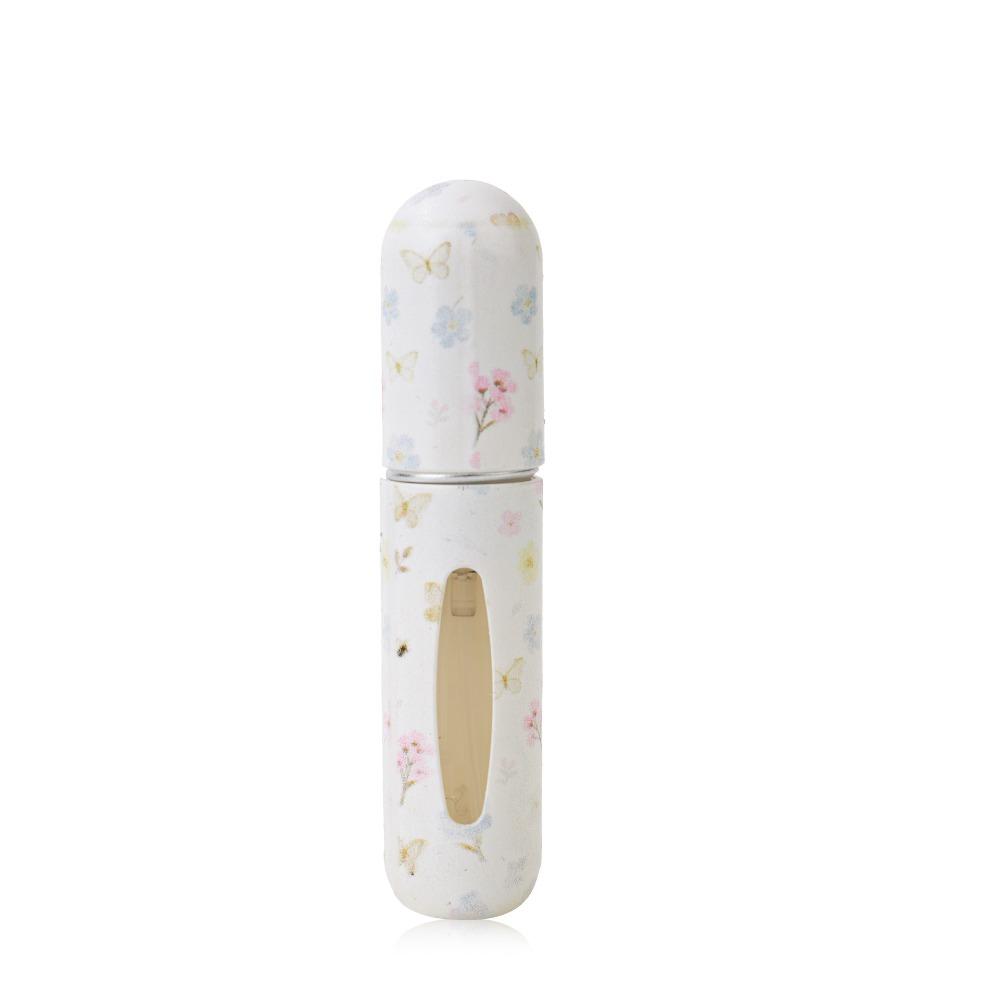 5ml Mini Perfume Bottle Floral Series Empty Spray Rotating Bottle Refillable Storage Sprayer Empty Cosmetic Containers