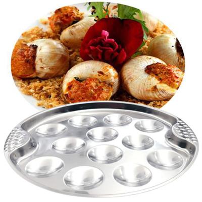 Assiette à escargots facile à nettoyer, 12 trous, résistante à la chaleur, légère, assiette d'escargot de serveur pour escargots