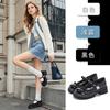 Foam Bottom Mary Jane Bow Women's Shoes 2025 Autumn Thick Sole Height Increase Velcro Shallow Mouth Single Shoes Small Leather Shoes