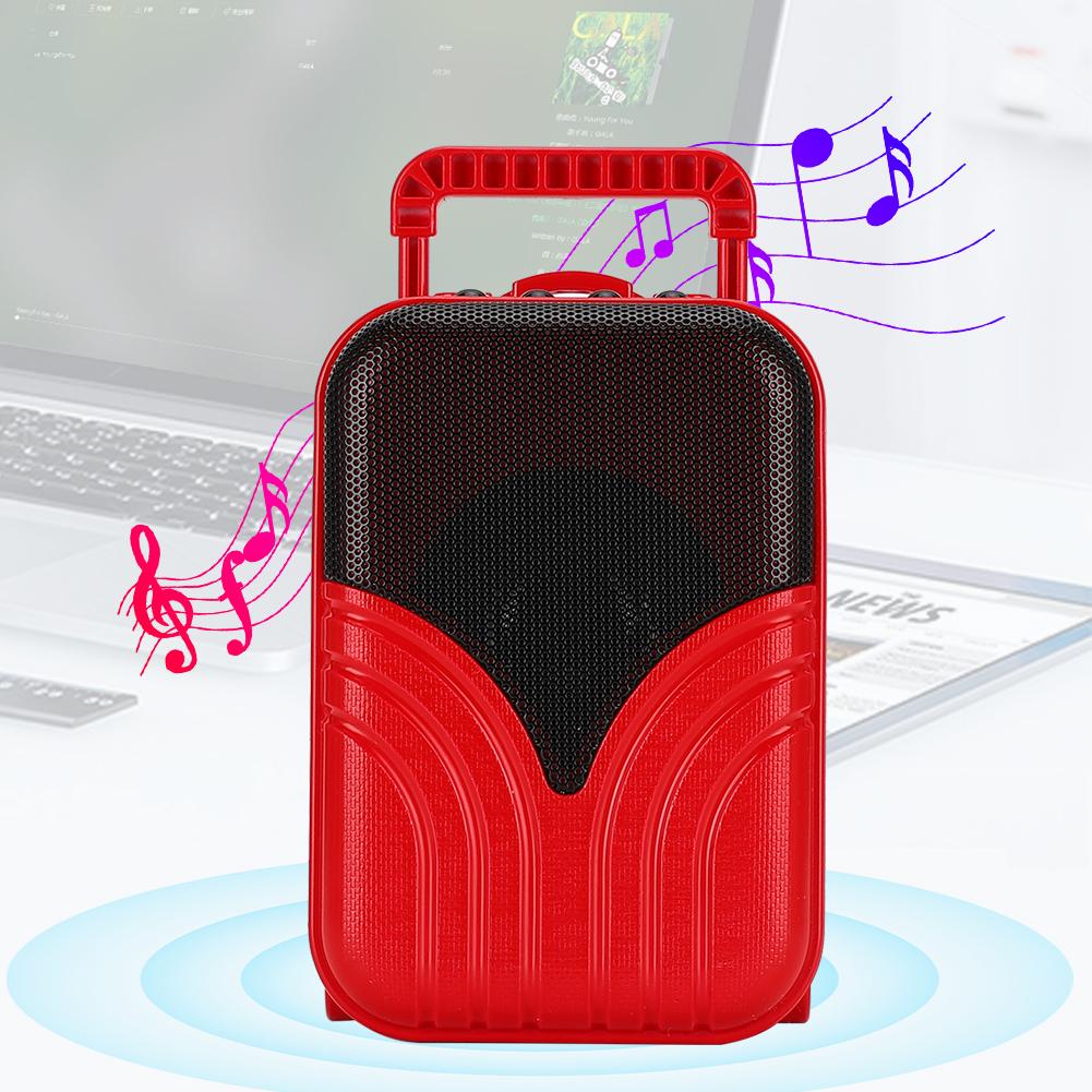 Mini-Wireless-Bluetooth-Lautsprecher, Kofferform, tragbarer Plug-in-Karten-Musikplayer(rot )