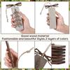 6PCS Wood Christmas Hanging Decoration Handcrafted Style Drop Ornament Festive Gift  Home Decoration